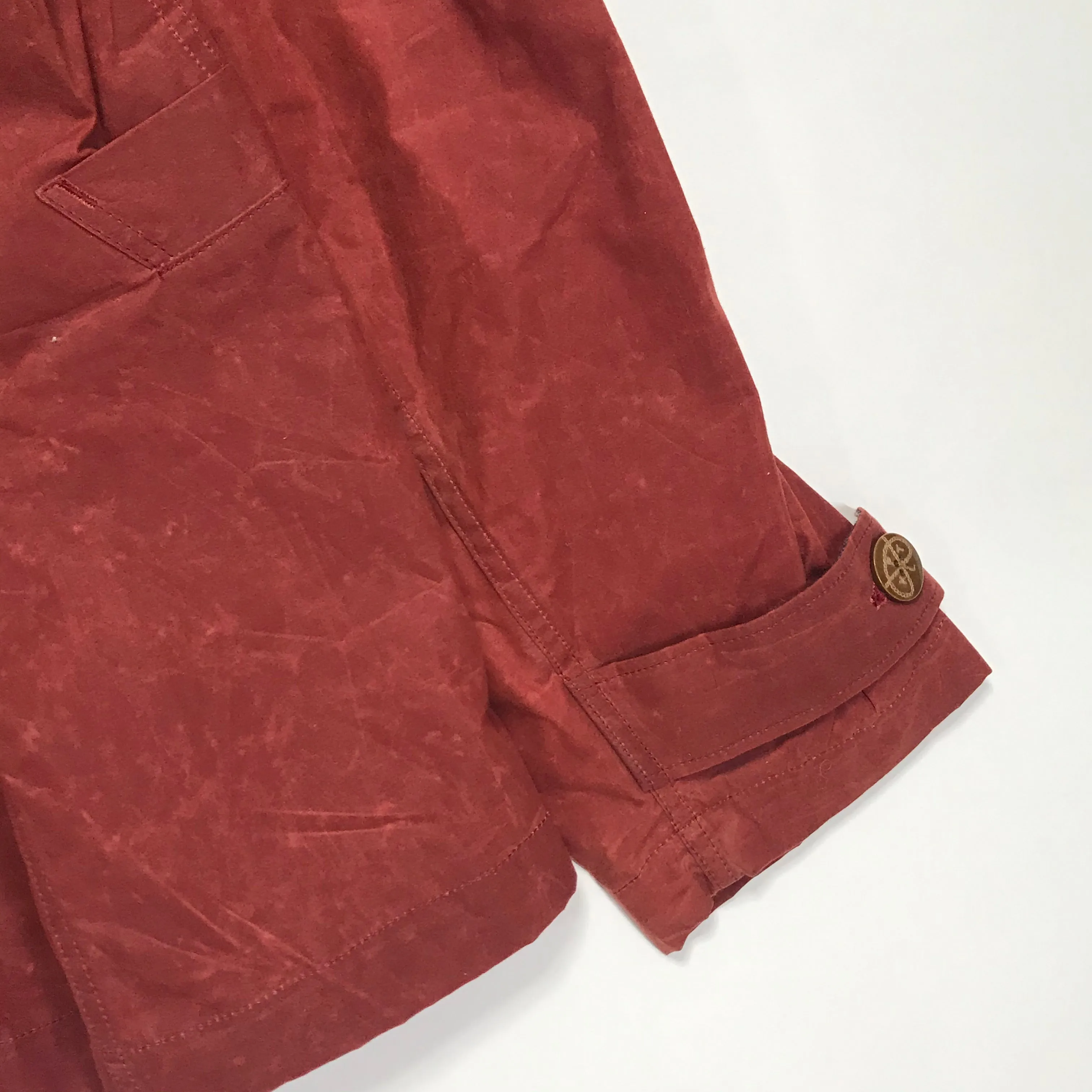 [XL] Kapital Waxed Cotton Peacoat Jacket Red