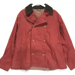 [XL] Kapital Waxed Cotton Peacoat Jacket Red