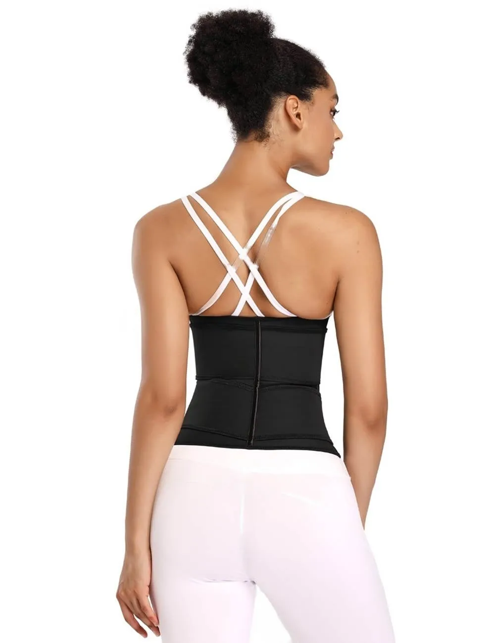 Zippered 9 Steel Bones Removable Double Belt Trainer