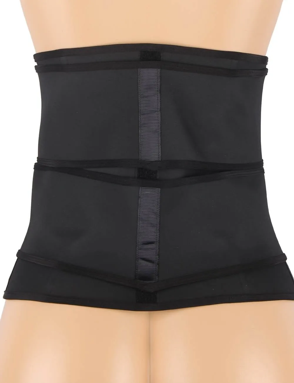 Zippered 9 Steel Bones Removable Double Belt Trainer