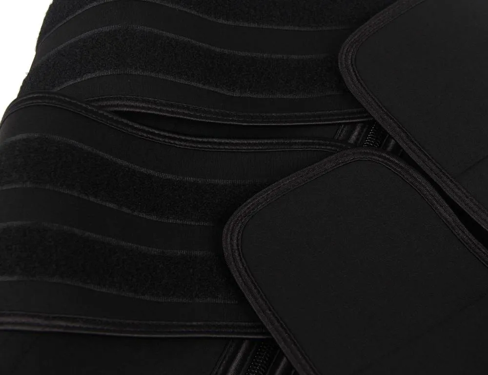 Zippered Double Belt 9 Steel Bones Neoprene Fitness Waist Trainer