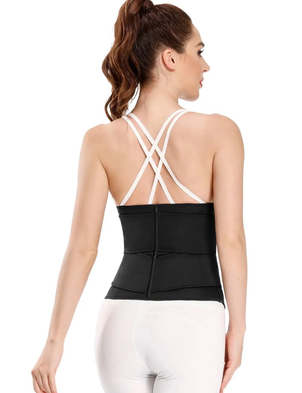 Zippered Double Belt 9 Steel Bones Neoprene Fitness Waist Trainer