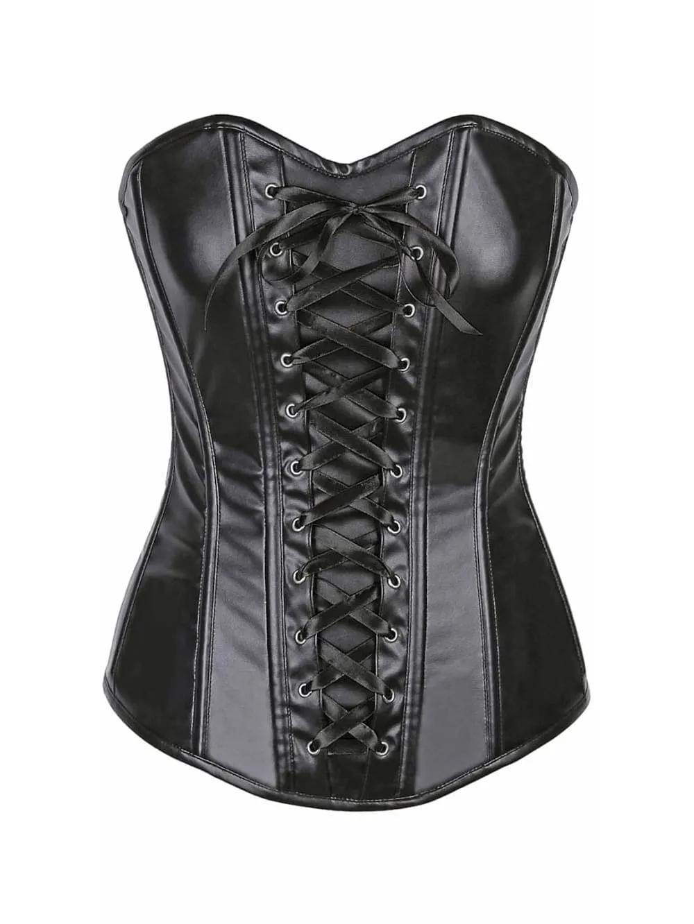 Zippered Glam Leather Corset for Women