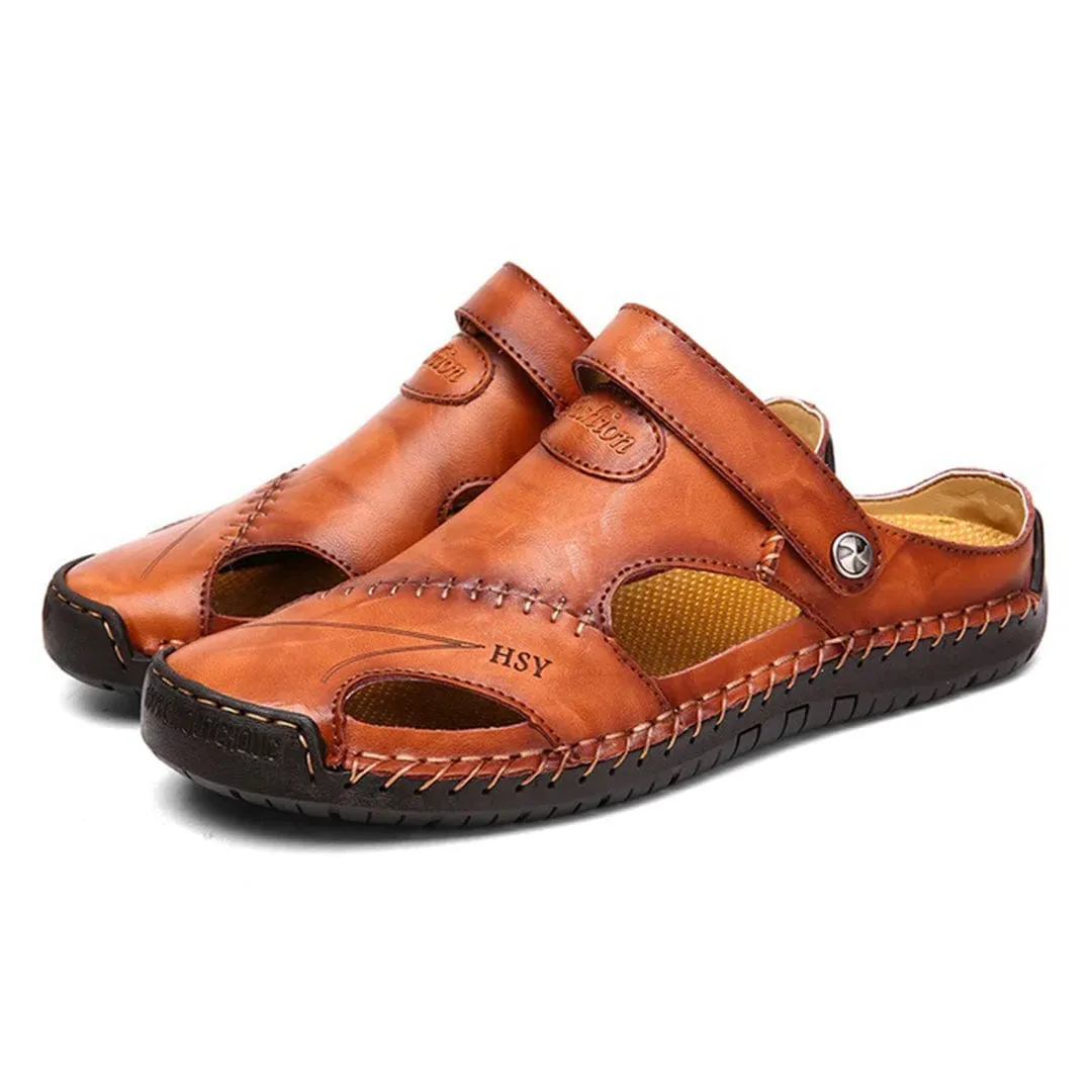Zyr | Stylish PU Leather Casual Sandals with Elastic Support