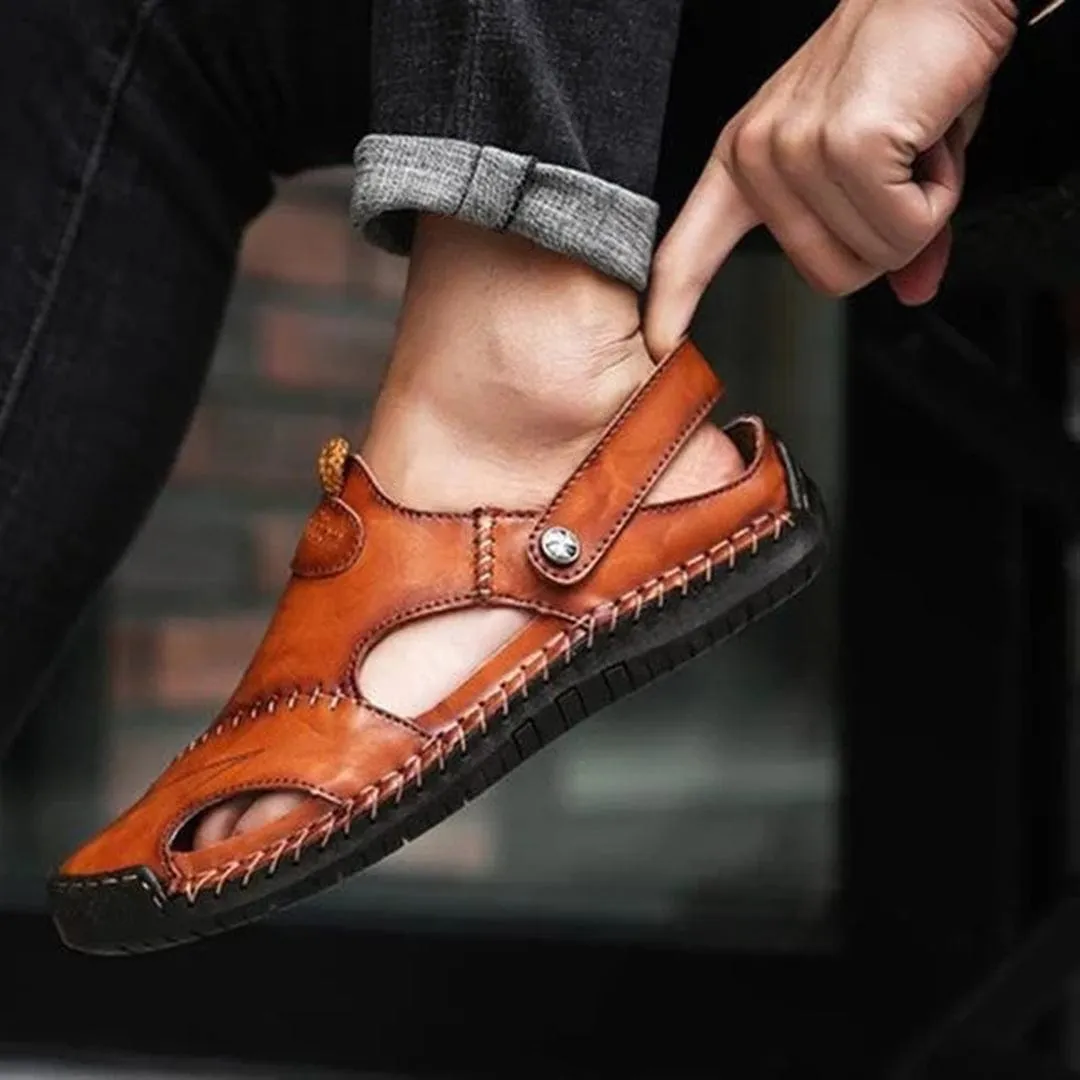 Zyr | Stylish PU Leather Casual Sandals with Elastic Support