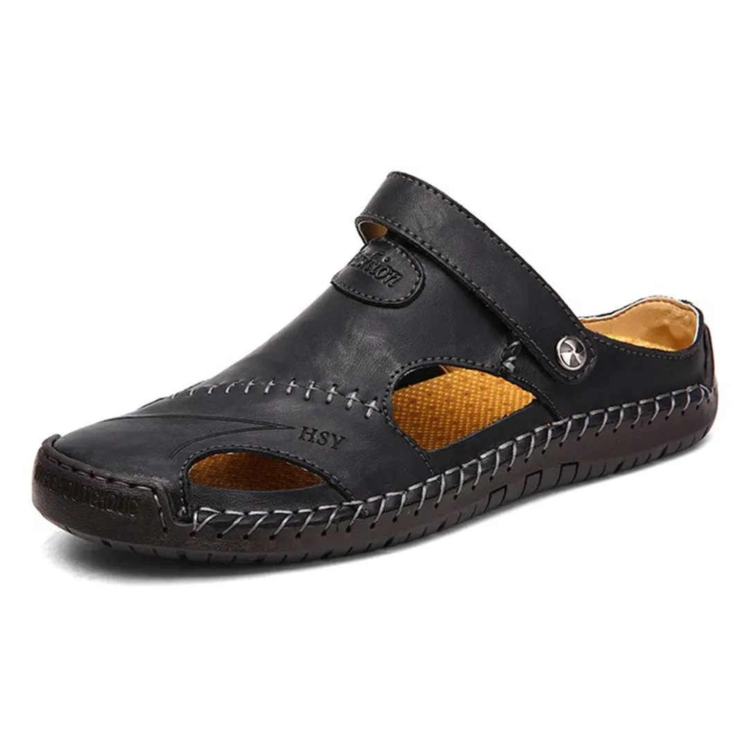 Zyr | Stylish PU Leather Casual Sandals with Elastic Support