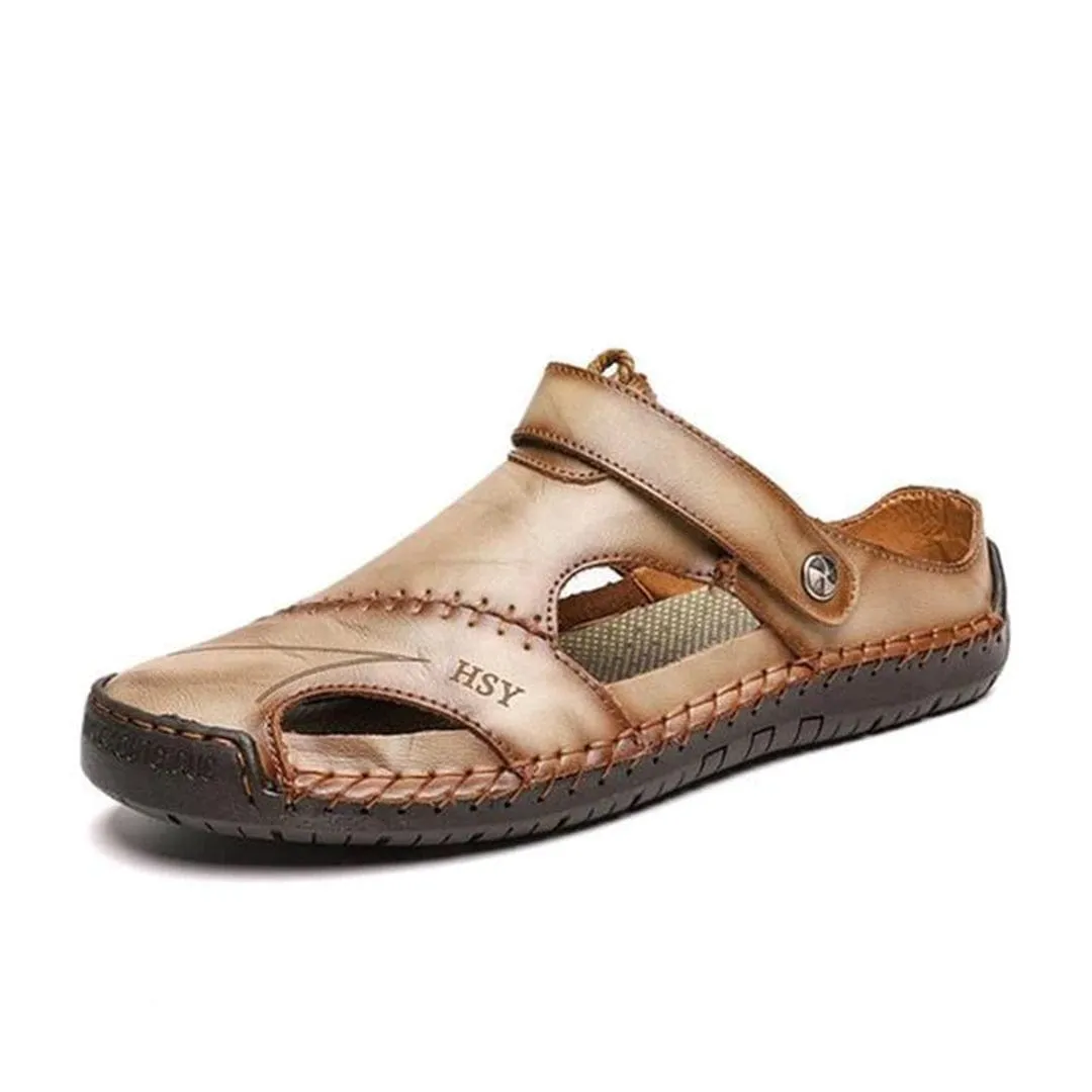 Zyr | Stylish PU Leather Casual Sandals with Elastic Support