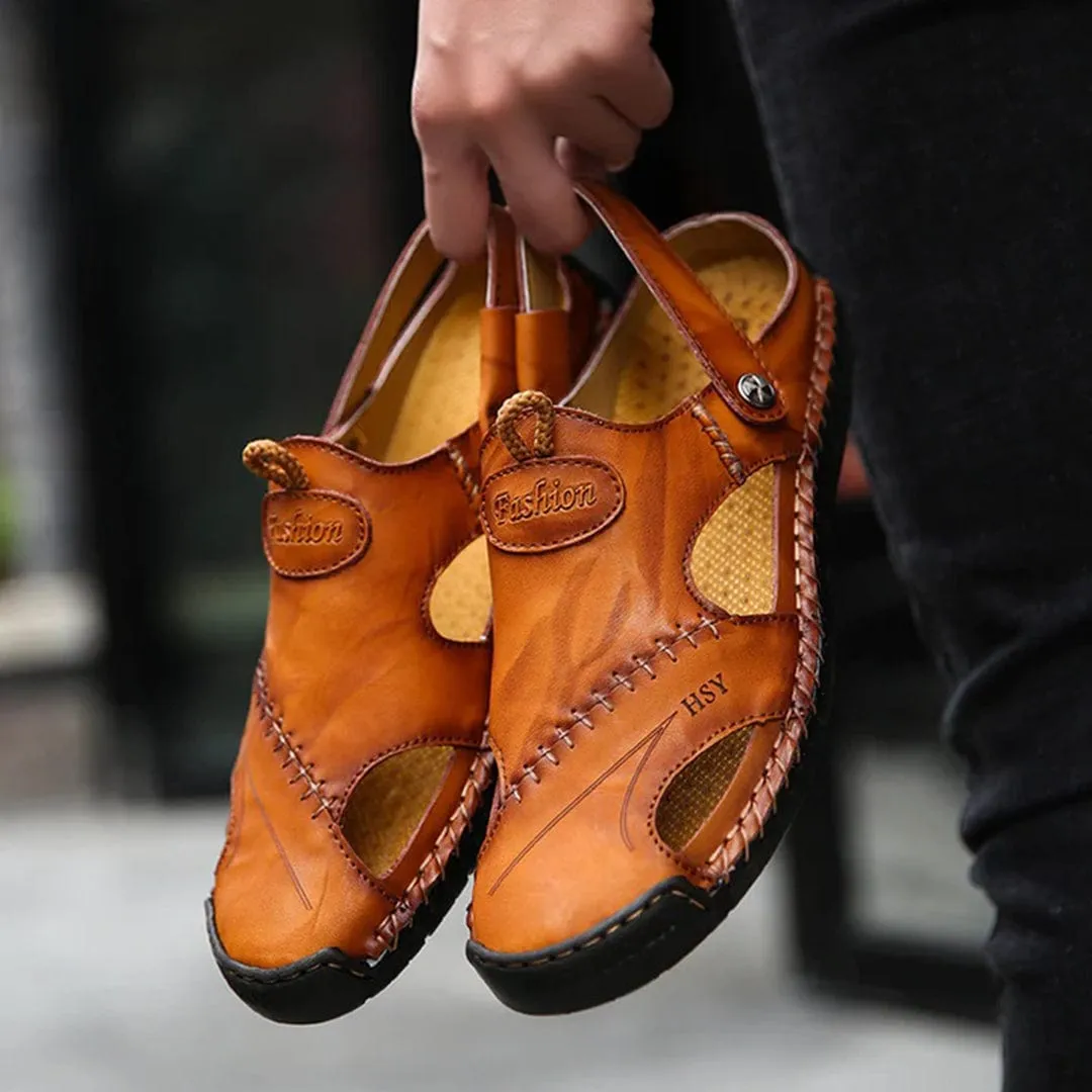 Zyr | Stylish PU Leather Casual Sandals with Elastic Support