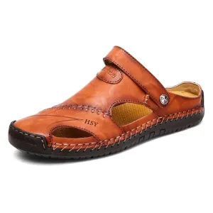 Zyr | Stylish PU Leather Casual Sandals with Elastic Support