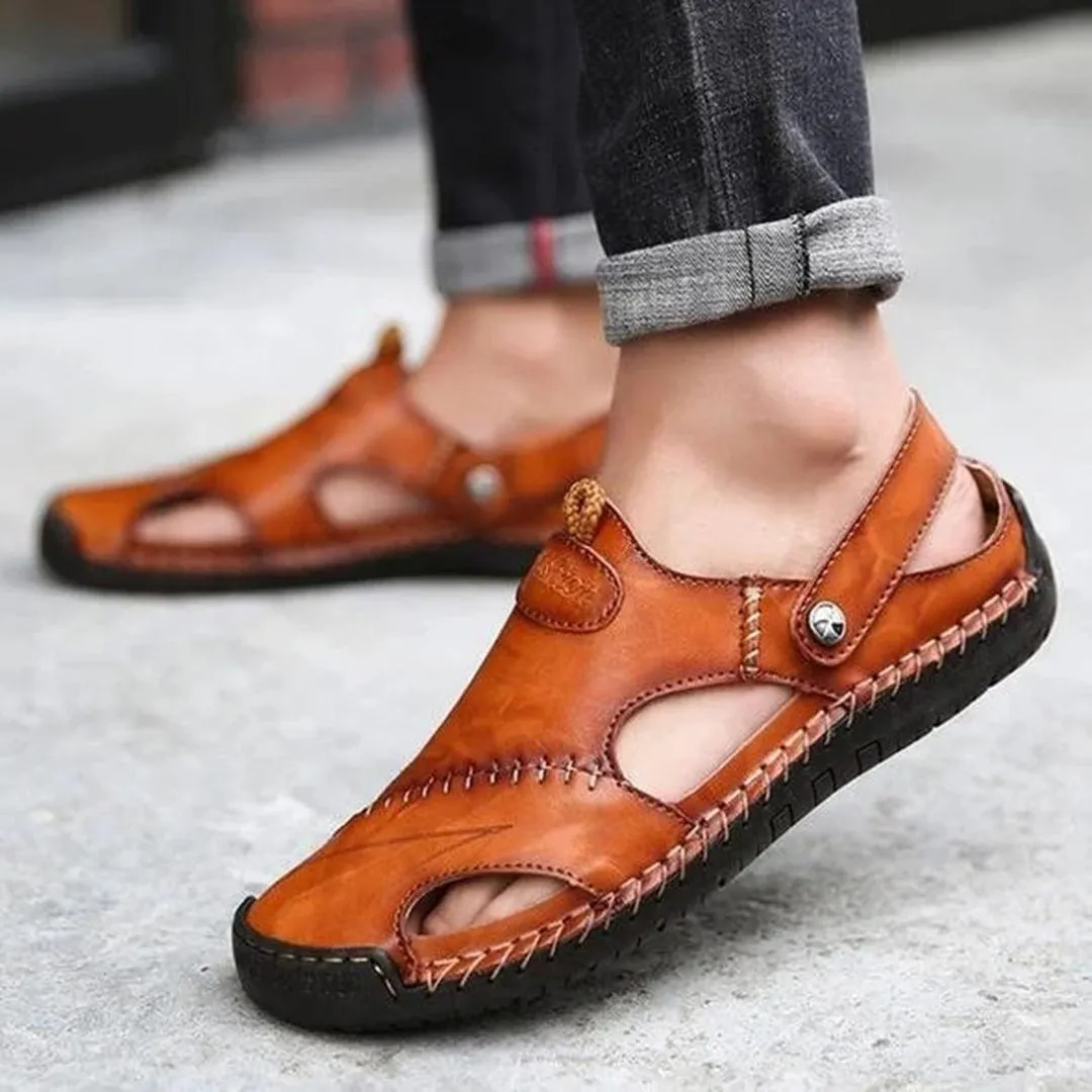 Zyr | Stylish PU Leather Casual Sandals with Elastic Support